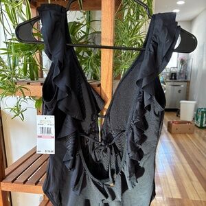 Michael Kors Black 1 piece bathing suit